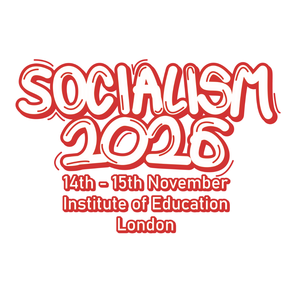 Socialism 2026 event branding — 14th-15th November, Institute of Education, London